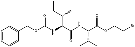 L-Valine, N-[N-[(phenylmethoxy)carbonyl]-L-isoleucyl]-, 2-bromoethyl ester (9CI) Structure