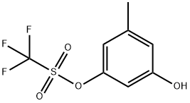Methanesulfonic acid, 1,1,1-trifluoro-, 3-hydroxy-5-methylphenyl ester,889659-69-2,结构式