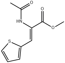 2-Propenoic acid, 2-(acetylamino)-3-(2-thienyl)-, methyl ester, (2Z)-,88991-31-5,结构式