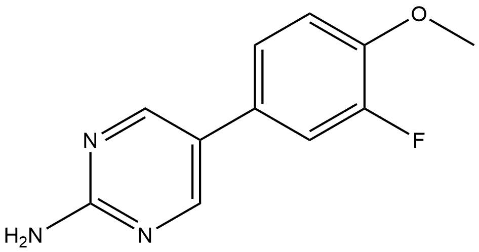 5-(3-Fluoro-4-methoxyphenyl)-2-pyrimidinamine Structure