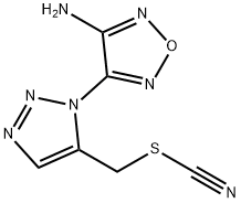 Thiocyanic acid, [1-?(4-?amino-?1,?2,?5-?oxadiazol-?3-?yl)?-?1H-?1,?2,?3-?triazol-?5-?yl]?methyl ester Structure