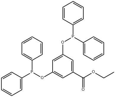 ETHYL 3,5-BIS((DIPHENYLPHOSPHINO)OXY)BE& Struktur