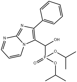 Phosphonic acid, [hydroxy(2-phenylimidazo[1,2-a]pyrimidin-3-yl)methyl]-, bis(1-methylethyl) ester (9CI) 结构式