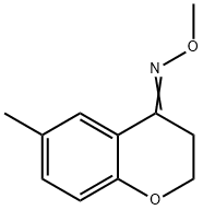 4H-1-Benzopyran-4-one, 2,3-dihydro-6-methyl-, O-methyloxime 化学構造式