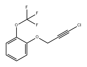 Benzene, 1-[(3-chloro-2-propyn-1-yl)oxy]-2-(trifluoromethoxy)- 化学構造式