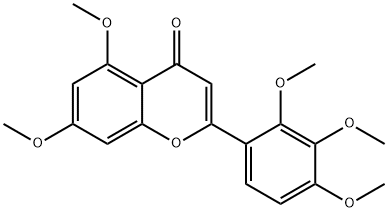 5,7-Dimethoxy-2-(2,3,4-trimethoxyphenyl)-4H-chromen-4-one 化学構造式