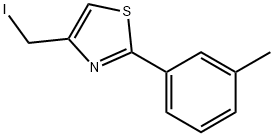 Thiazole, 4-(iodomethyl)-2-(3-methylphenyl)- Structure