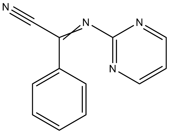 Benzeneacetonitrile, α-(2-pyrimidinylimino)- 化学構造式