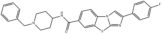 N-(1-Benzylpiperidin-4-yl)-2-(4-fluorophenyl)imidazo[2,1-b][1,3]benzothiazole-6-carboxamide Struktur