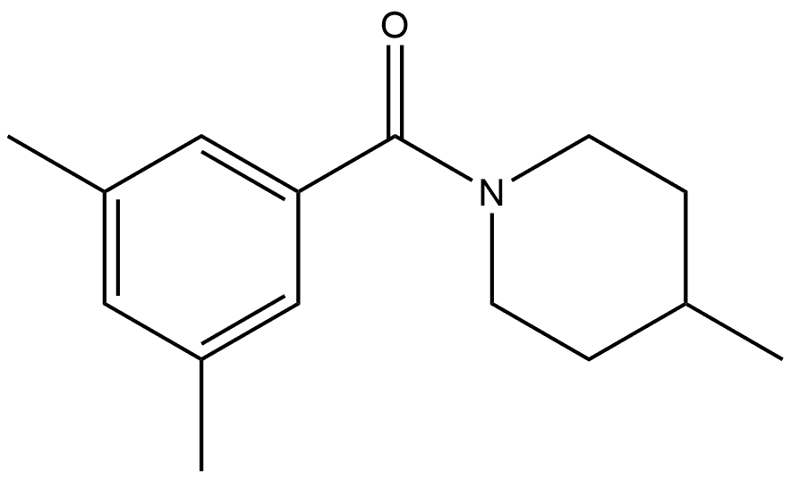 (3,5-Dimethylphenyl)(4-methyl-1-piperidinyl)methanone 化学構造式