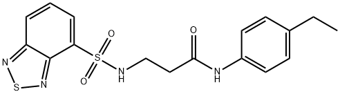 Propanamide, 3-[(2,1,3-benzothiadiazol-4-ylsulfonyl)amino]-N-(4-ethylphenyl)- Structure