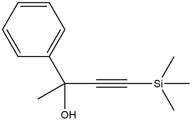 Benzenemethanol, α-methyl-α-[2-(trimethylsilyl)ethynyl]- Structure