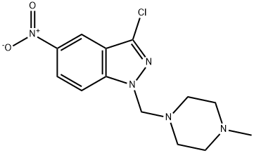 3-Chloro-1-((4-methylpiperazin-1-yl)methyl)-5-nitro-1H-indazole Struktur