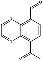 8-Acetylquinoxaline-5-carbaldehyde Struktur