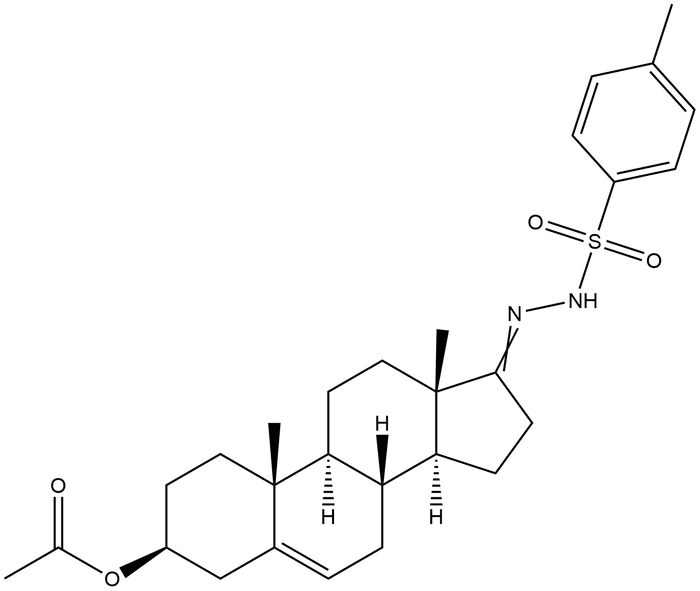 Benzenesulfonic acid, 4-methyl-, [(3β)-3-(acetyloxy)androst-5-en-17-ylidene]hydrazide