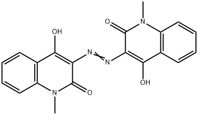 2(1H)?-?Quinolinone, 3,?3'-?(1,?2-?diazenediyl)?bis[4-?hydroxy-?1-?methyl- 化学構造式