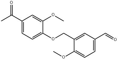 3-[(4-ACETYL-2-METHOXYPHENOXY)METHYL]-4-METHOXYBENZALDEHYDE Struktur