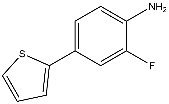 2-Fluoro-4-(2-thienyl)benzenamine 结构式