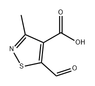 5-甲酰基-3-甲基异噻唑-4-羧酸 结构式