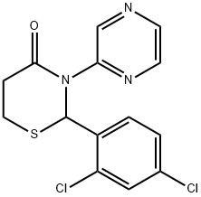 89442-28-4 4H-1,3-Thiazin-4-one, 2-(2,4-dichlorophenyl)tetrahydro-3-(2-pyrazinyl)-