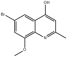 6-Bromo-8-methoxy-2-methylquinolin-4-ol 结构式