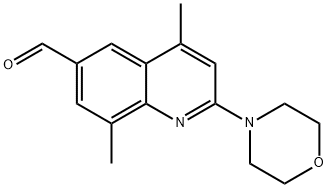 4,8-Dimethyl-2-morpholinoquinoline-6-carbaldehyde Structure