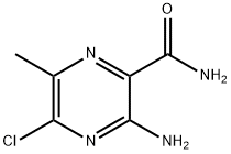 2-Pyrazinecarboxamide, 3-amino-5-chloro-6-methyl- 化学構造式