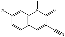 7-Chloro-1-methyl-2-oxo-1,2-dihydroquinoline-3-carbonitrile 化学構造式