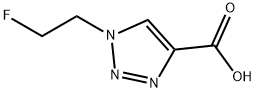 1-(2-fluoroethyl)-1H-1,2,3-triazole-4-carboxylic acid 化学構造式