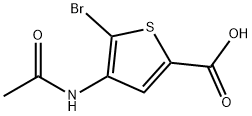 2-Thiophenecarboxylic acid, 4-(acetylamino)-5-bromo- Structure