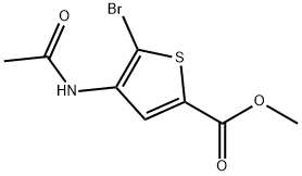 2-Thiophenecarboxylic acid, 4-(acetylamino)-5-bromo-, methyl ester,89499-31-0,结构式
