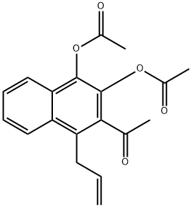 3-Acetyl-4-allylnaphthalene-1,2-diyl diacetate Struktur