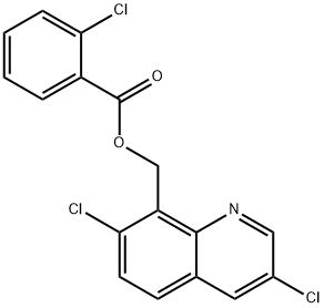 (2,3,7-Trichloroquinolin-8-yl)methyl benzoate 结构式