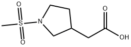 3-Pyrrolidineacetic acid, 1-(methylsulfonyl)- 结构式