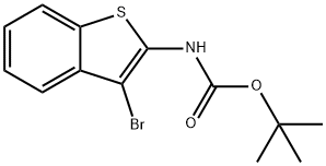 Carbamic acid, N-(3-bromobenzo[b]thien-2-yl)-, 1,1-dimethylethyl ester Structure