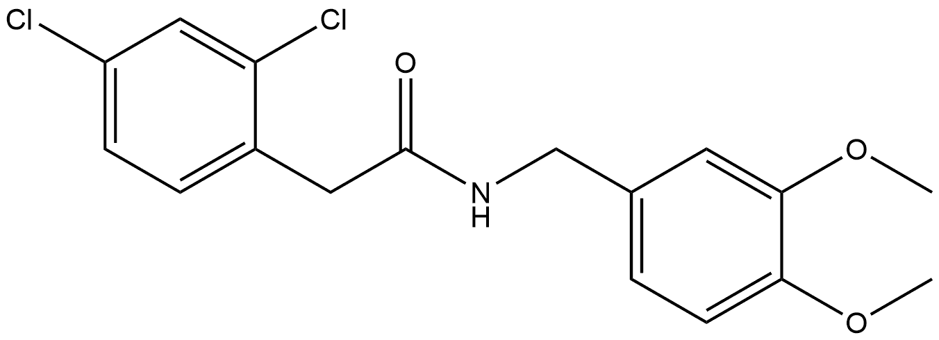 2,4-Dichloro-N-[(3,4-dimethoxyphenyl)methyl]benzeneacetamide Structure