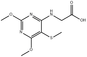 Glycine, N-[2,6-dimethoxy-5-(methylthio)-4-pyrimidinyl]-,89587-85-9,结构式