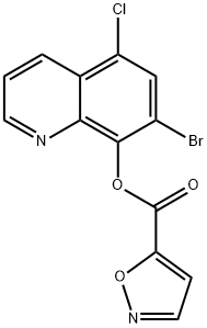 7-Bromo-5-chloroquinolin-8-yl isoxazole-5-carboxylate 化学構造式