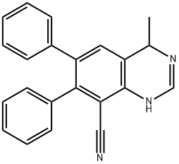 4-Methyl-6,7-diphenyl-1,4-dihydroquinazoline-8-carbonitrile Structure