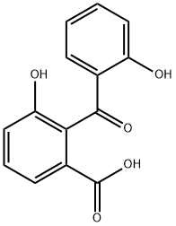 Benzoic acid, 3-hydroxy-2-(2-hydroxybenzoyl)- Struktur