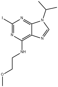 2-Iodo-9-isopropyl-N-(2-methoxyethyl)-9H-purin-6-amine,897040-21-0,结构式