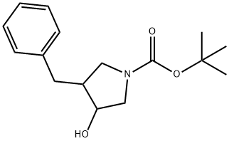 tert-butyl 3-benzyl-4-hydroxypyrrolidine-1-carboxylate Structure