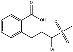 Benzoic acid, 2-[3-bromo-3-(methylsulfonyl)propyl]- Structure