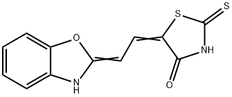 4-Thiazolidinone, 5-[2-(2(3H)-benzoxazolylidene)ethylidene]-2-thioxo- Structure