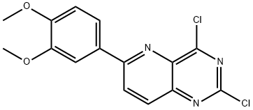 Pyrido[3,2-d]pyrimidine, 2,4-dichloro-6-(3,4-dimethoxyphenyl)- Structure