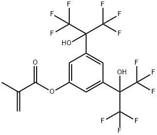 2-Propenoic acid, 2-methyl-, 3,5-bis[2,2,2-trifluoro-1-hydroxy-1-(trifluoromethyl)ethyl]phenyl ester Struktur