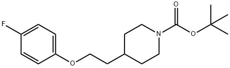 1-Piperidinecarboxylic acid, 4-[2-(4-fluorophenoxy)ethyl]-, 1,1-dimethylethyl ester,897666-34-1,结构式