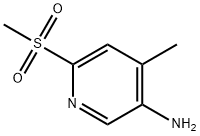 4-甲基-6-(甲磺酰基)吡啶-3-胺 结构式