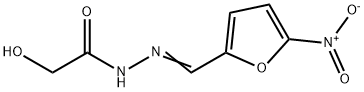 Acetic acid, 2-hydroxy-, 2-[(5-nitro-2-furanyl)methylene]hydrazide Structure