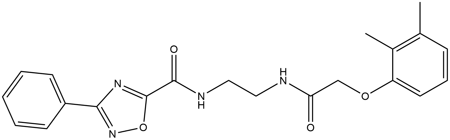 N-[2-[[2-(2,3-Dimethylphenoxy)acetyl]amino]ethyl]-3-phenyl-1,2,4-oxadiazole-5-carboxamide Structure